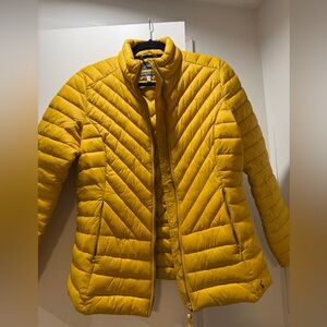 Joules Mustard Quilted Puffer Jacket